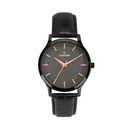 Logues Quartz Analogue Grey Dial Grey Leather Strap Watch For Men