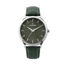 Logues Quartz Analogue Green Dial Green Leather Strap Watch For Men
