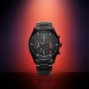 Fastrack Opulence Sun Moon Chronograph Black Dial Black Metal Strap Analog Quartz Watch For Guys