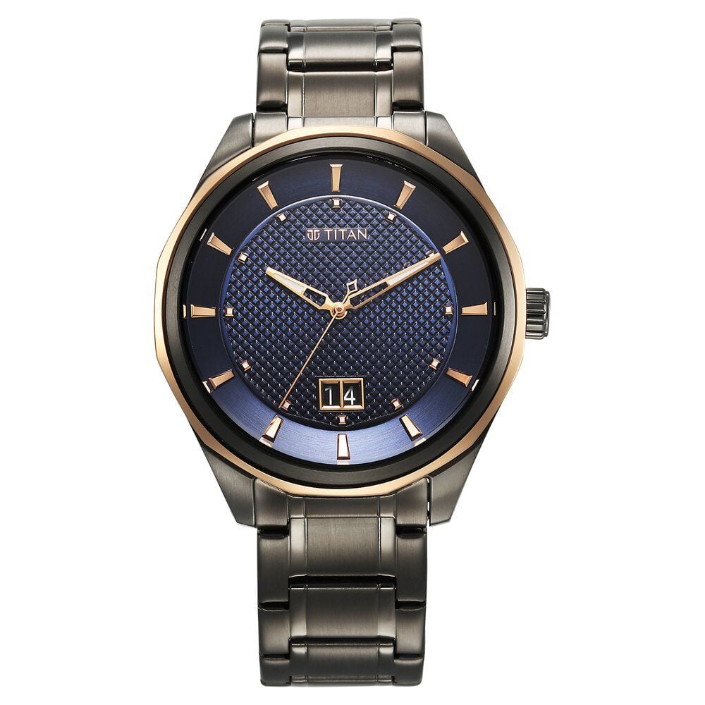 [1829KM05] Titan Regalia Opulent Quartz Analog Silver Dial Silver Stainless Steel Strap Watch for Men