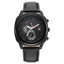 Fastrack Kronos Guys Chronograph Watch With Date Black Dial & Black Leather Strap