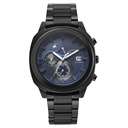Fastrack Kronos Guys Chronograph Watch With Date Blue Dial & Black Stainless Steel Strap