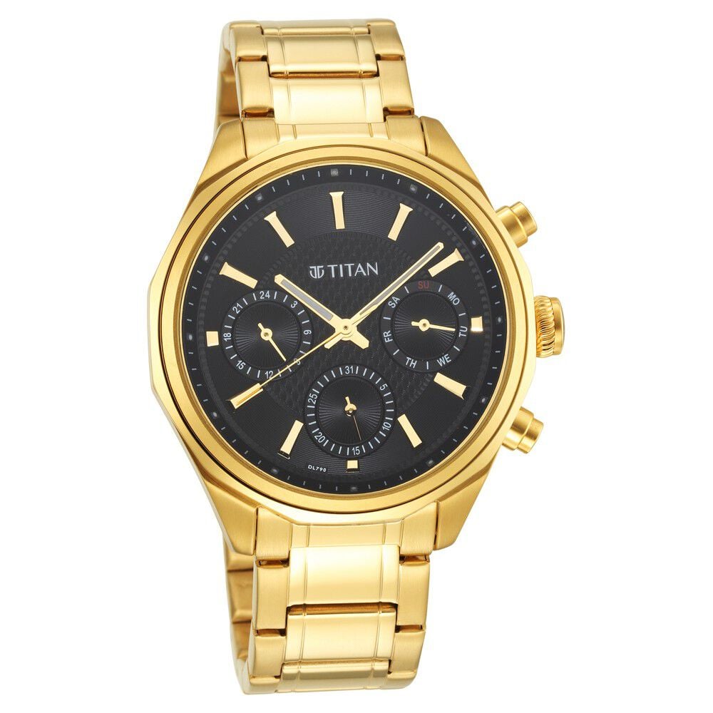 [1829YM01] Titan Regalia Opulent Silver Dial Quartz Multifunction Stainless Steel Strap watch for Men