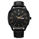 Fastrack Stunners Quartz Analog Black Dial Black Leather Strap Watch For Guys