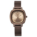 Fastrack Stunners Quartz Analog Brown Dial Brown Stainless Steel Strap Watch For Girls