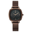 Fastrack Stunners Quartz Analog Black Dial Brown Stainless Steel Strap Watch For Girls