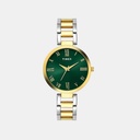 Timex Trendline Women Quartz Green Dial Analog Stainless Steel Watch TW000X274