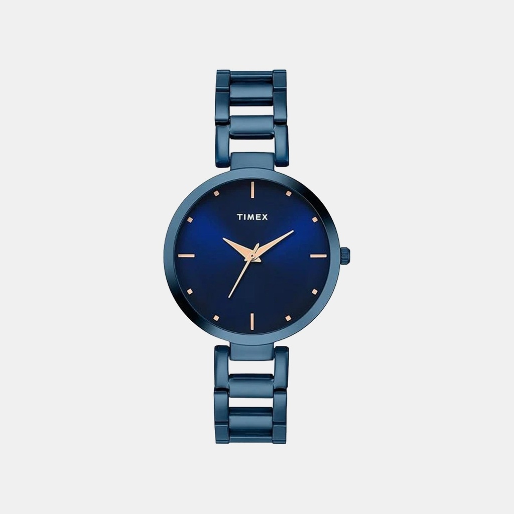 Timex Trendline Women Quartz Blue Dial Analog Stainless Steel Watch TW000X277