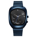 Fastrack UFO Quartz Multifunction Black Dial Blue Stainless Steel Strap Watch For Guys