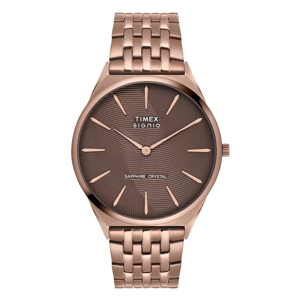 [TWEG34202] Timex Signio Round 40mm Brown Dial Analog Men Watch - TWEG34202