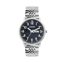 Logues Quartz Analogue Blue Dial Steel Metal Strap Watch For Men