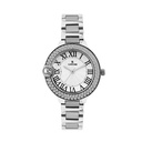 Logues Quartz Analogue Silver Dial Steel Metal Strap Watch For Women