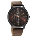 Sonata Quartz Multifunction Brown Dial Leather Strap Watch for Men