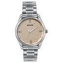 Sonata Jashn Quartz Analog Beige Dial Silver Metal Strap Watch For Men