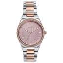 Sonata Jashn Quartz Analog Pink Dial Two Toned Metal Strap Watch For Women