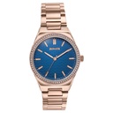 Sonata Jashn Quartz Analog Blue Dial Rose Gold Metal Strap Watch For Women