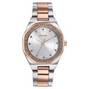 Sonata Jashn Quartz Analog White Dial Two Toned Metal Strap Watch For Women