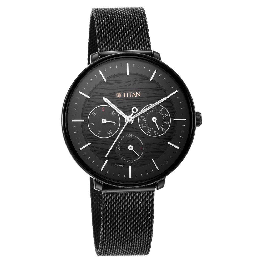 [2651NM02] Titan Women's Svelte Green: Multi-Function Watch with Metal Strap