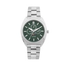 Logues Quartz Analogue Green Dial Steel Metal Strap Watch For Men