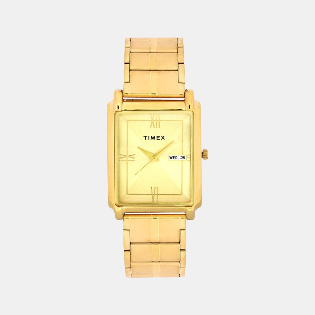 Classics Men Quartz Gold Dial Analog Stainless Steel Watch TW000W910