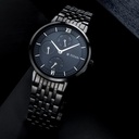 Titan Women's Regal: Roman Numeral Black Dial & Metal Strap Watch