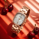 Poze By Sonata Quartz Analog White Dial Rose Gold Stainless Steel Strap Watch For Women