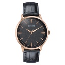 Sonata Jashn Quartz Analog Black Dial Black Leather Strap Watch For Men