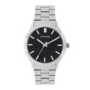 Logues Quartz Analogue Black Dial Steel Metal Strap Watch For Men