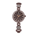 Logues Quartz Analogue Brown Dial Brown Metal Strap Watch For Women