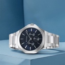 Titan Classic Slim Multifunction Quartz Multifunction Blue Dial Stainless Steel Strap Watch For Men
