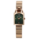 Titan Purple Metro Quartz Analog Green Dial Champagne Gold Stainless Steel Strap Watch For Women