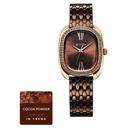 Titan Purple Glamour Quartz Analog Brown Dial Brown Stainless Steel Strap Watch For Women