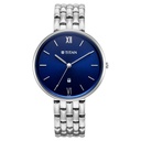 Titan Neo Quartz Analog Blue Dial Silver Metal Strap Watch For Women