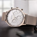 Titan Light Leathers Silver Dial Quartz Multifunction Stainless Steel Strap Watch for Men