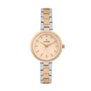 Logues Quartz Analogue Rose Dial Rose Dual Tone Metal Strap Watch For Women