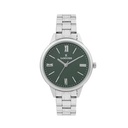 Logues Quartz Analogue Green Dial Steel Metal Strap Watch For Women