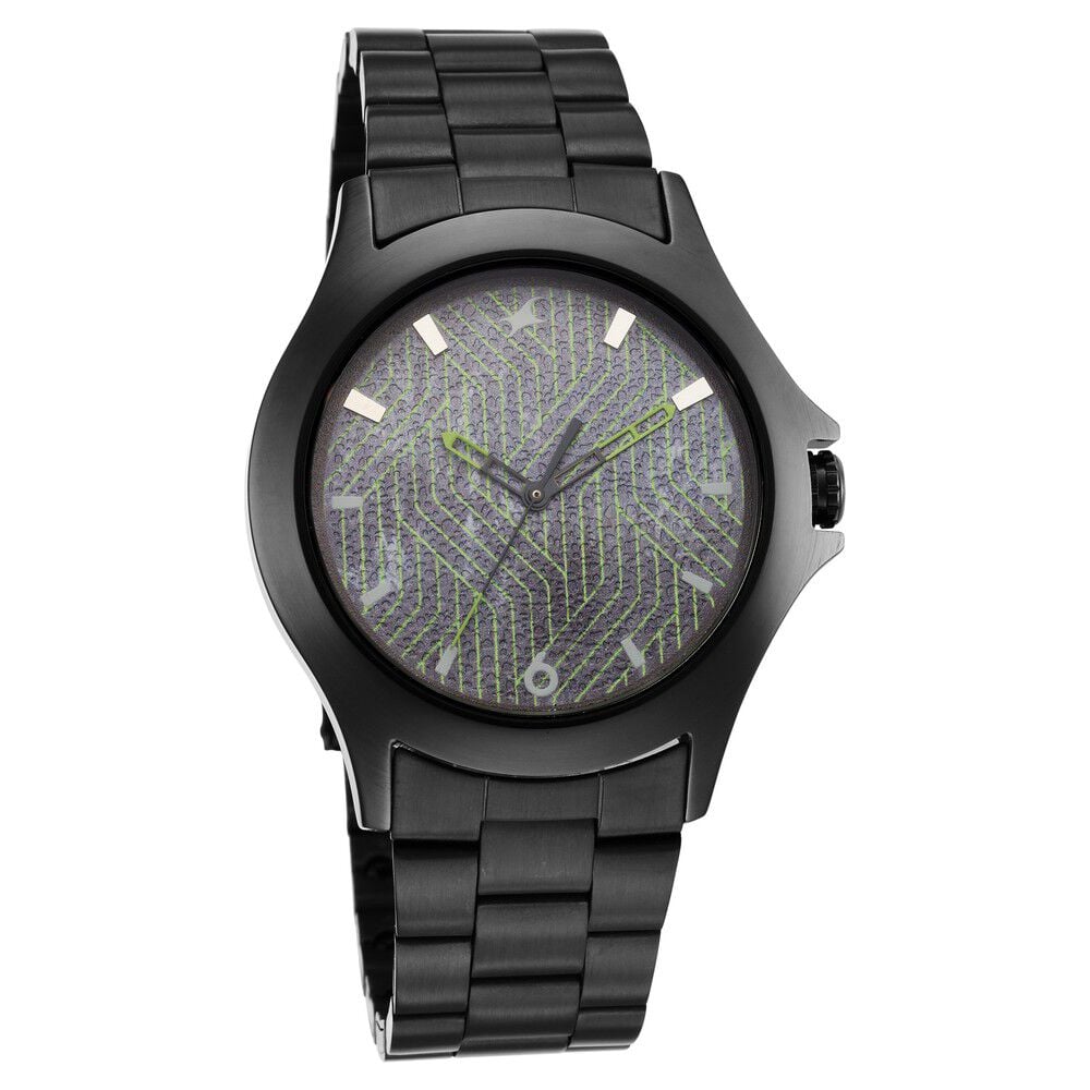 [3220SM01] Fastrack Quartz Analog White Dial Stainless Steel Strap Watch for Guys