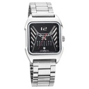 Fastrack Gamify Quartz Analog with Day and Date Black Dial Metal Strap Watch for Guys