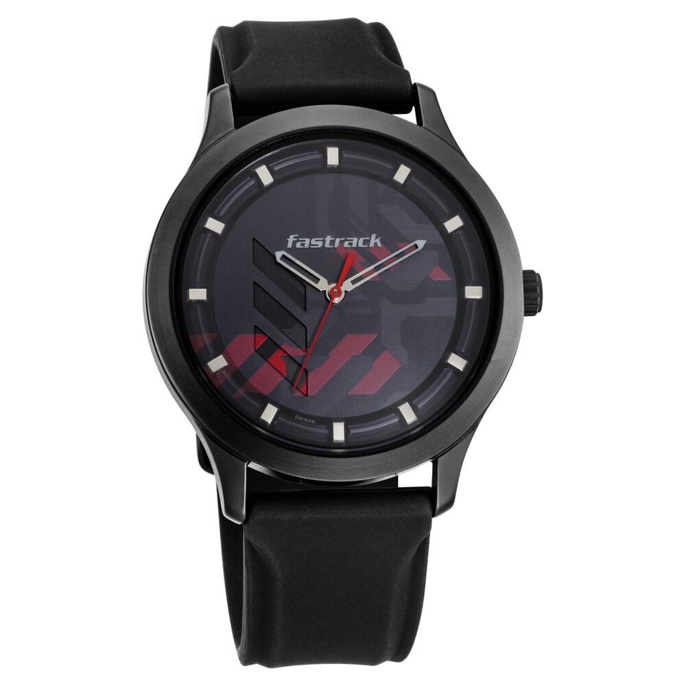 [3250np01] Fastrack Gamify Quartz Analog Grey Dial Silicone Strap Watch for Guys