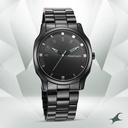 Fastrack Stunners Quartz Analog Black Dial Stainless Steel Strap Watch for Guys