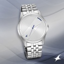 Fastrack Stunners Quartz Analog Silver Dial Metal Strap Watch for Guys