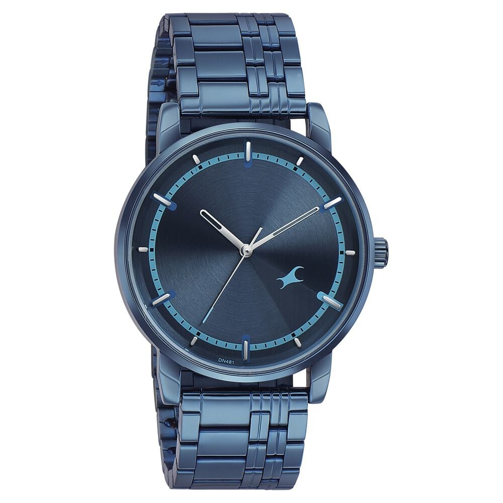 [3278QM01] Fastrack Style Up Blue Dial Stainless Steel Strap Watch for Guys