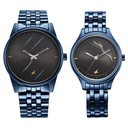 Fastrack Mixmatched Quartz Analog Black Dial Blue Stainless Steel Strap Watch for Couple