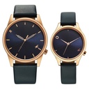 Fastrack Mixmatched Quartz Analog Blue Dial With Blue Leather Strap Watch For Couple
