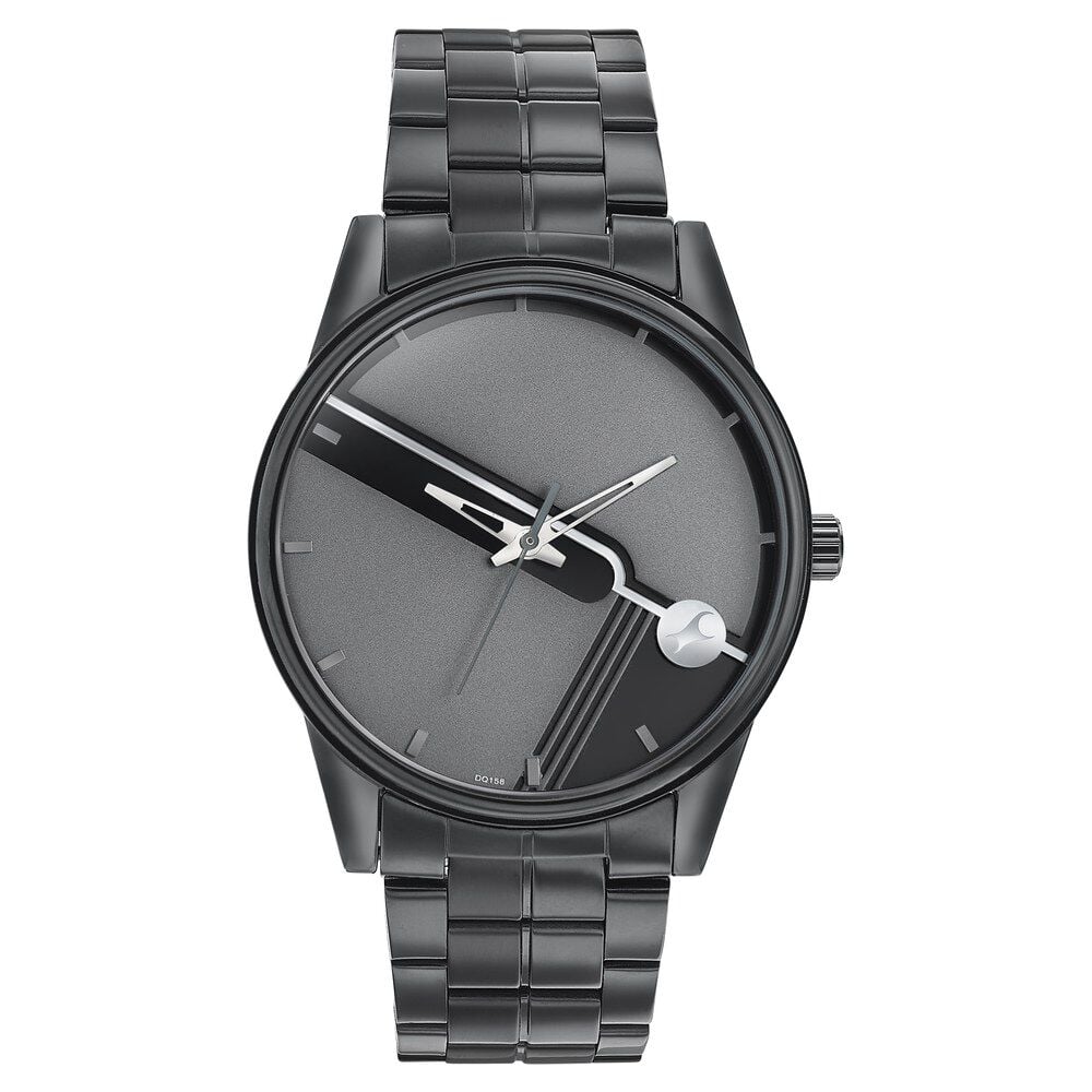 [3305NM02] Fastrack Stunners Quartz Analog Grey Dial Stainless Steel Strap Watch for Guys
