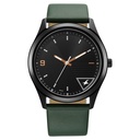 Fastrack Stunners Quartz Analog Black Dial Green Leather Strap Watch For Guys