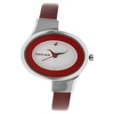 Fastrack Quartz Analog Silver Dial Stainless Steel Strap Watch for Girls