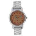 Fastrack Quartz Analog Purple Dial Stainless Steel Strap Watch for Girls