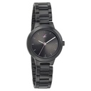 Fastrack Pulse Quartz Analog Black Dial Stainless Steel Strap Watch for Girls