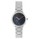 Fastrack Checkmate Quartz Analog Blue Dial Stainless Steel Strap Watch for Girls